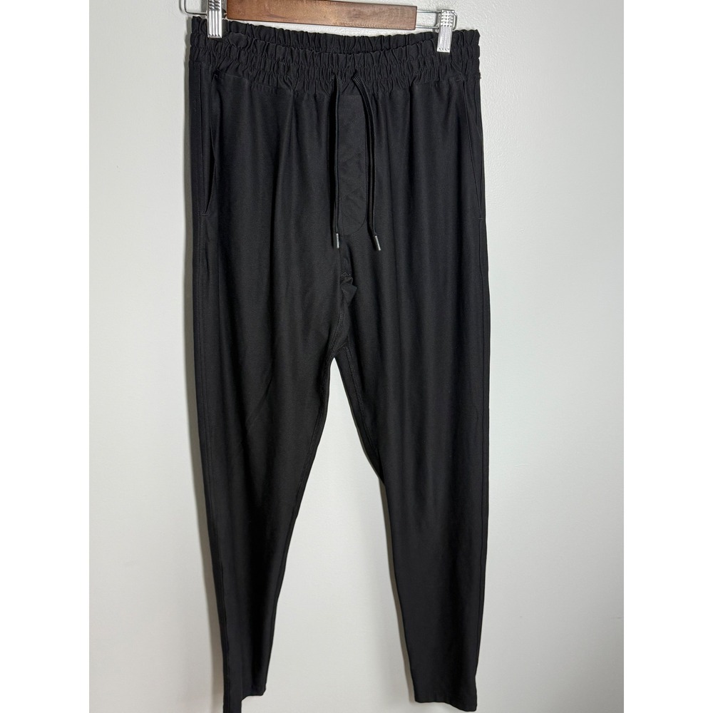 Outdoor Voices Mens Black Jogger Pants Elastic Waist Drawstring Size S 31 Inseam